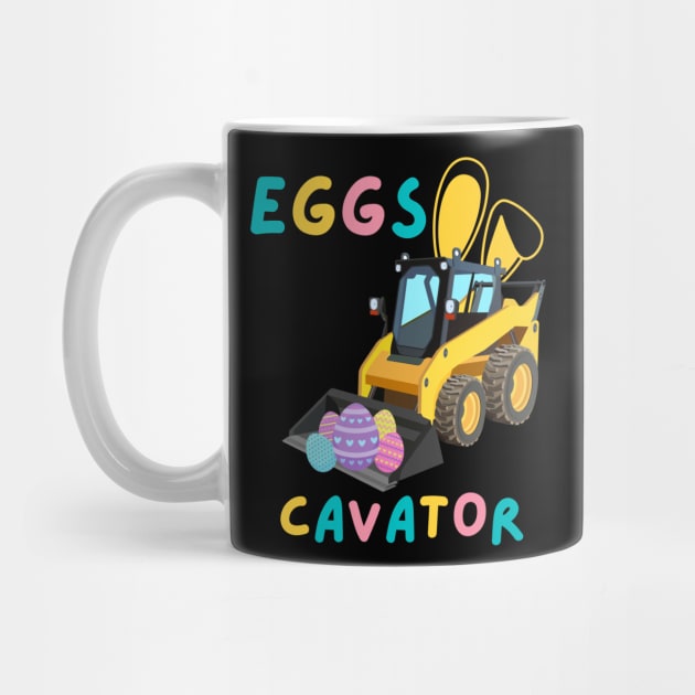 Eggs Cavator Bunny Excavator Cute Easter Day Toddler Cool by Johner_Clerk_Design